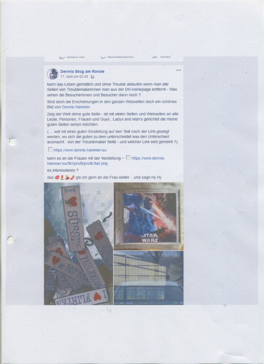 Poster Image - Facebook Profil Dennis Blog am Rande