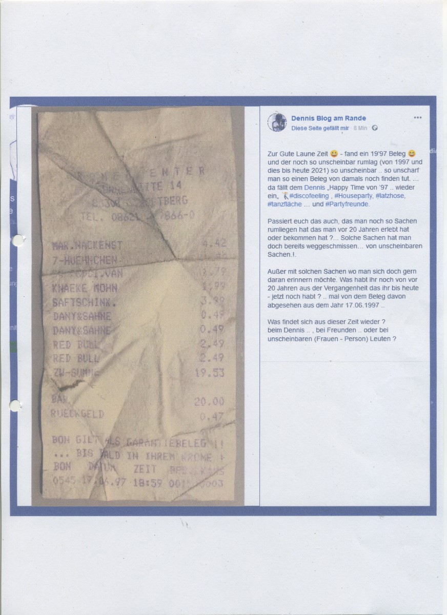 Poster Image - Facebook Profil Dennis Blog am Rande 