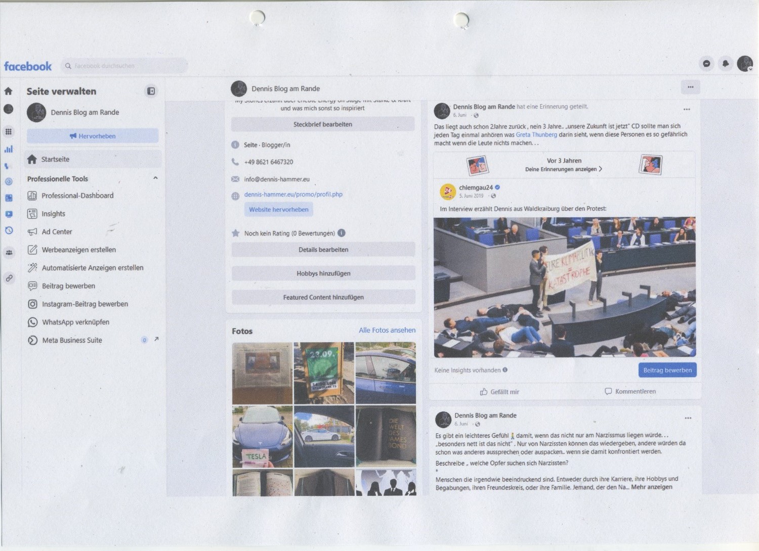 Poster Image - Facebook Profil Dennis Blog am Rande 